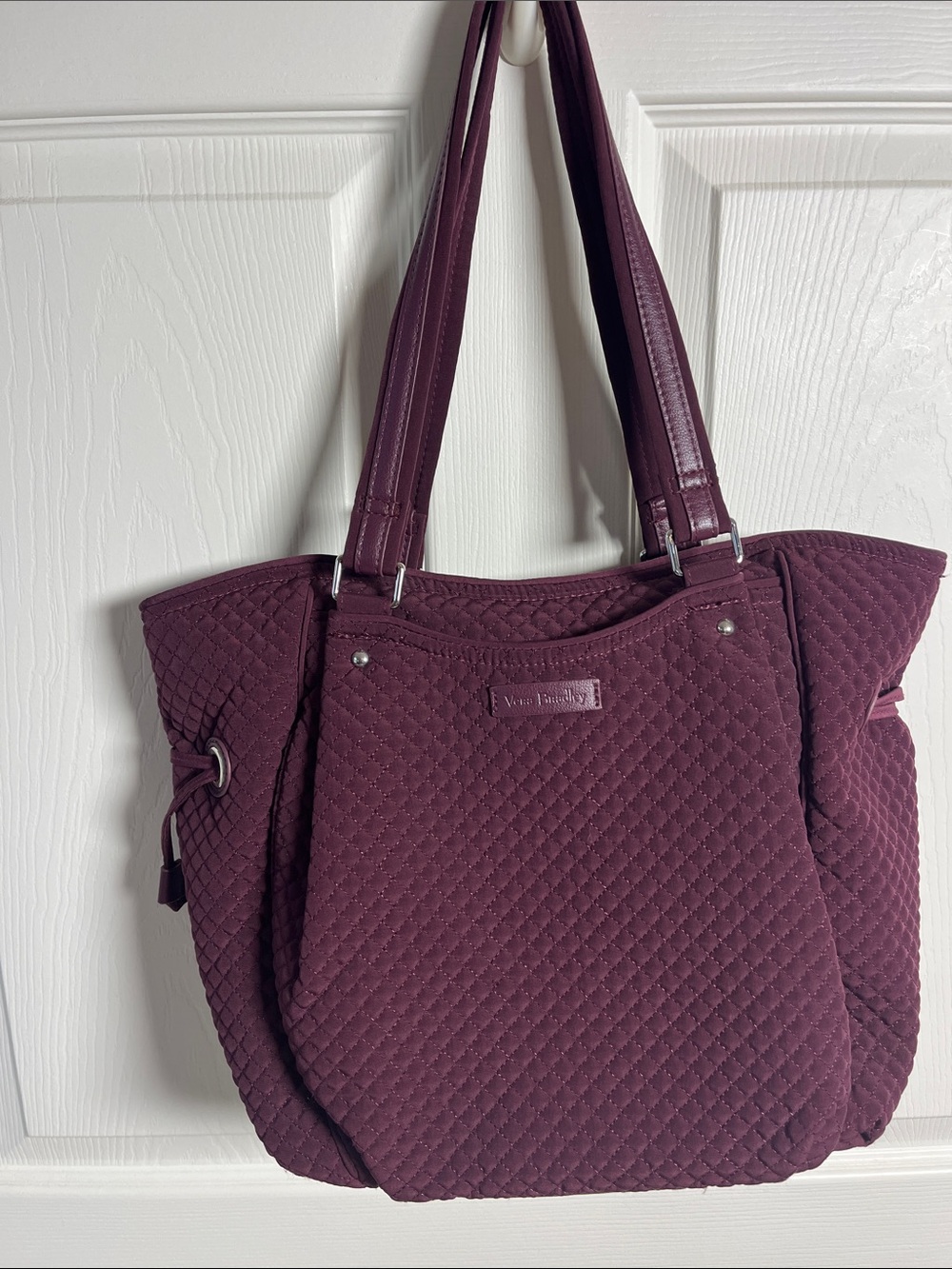 Vera Bradley Quilted Shoulder Tote in Plum